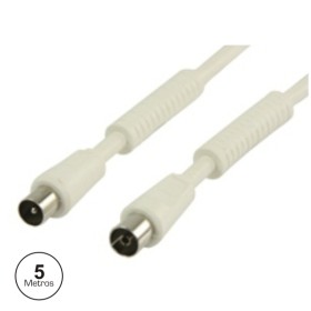 Cabo Coaxial Macho/Fêmea Branco 5M C/Filtro Cabo Coaxial Macho/Fêmea Branco 5M C/Filtro