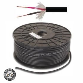 Cabo Microfone 2 Condutores + Malha 2X0.35Mm² Ø6.3Mm Preto