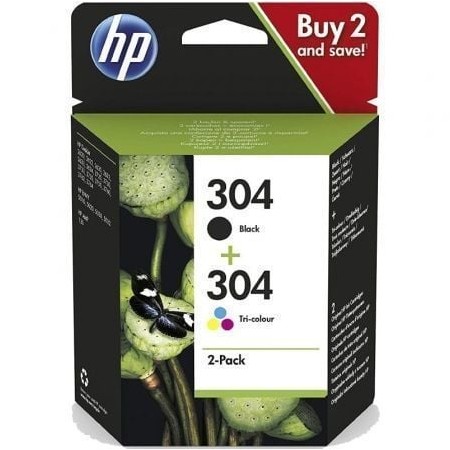 Tinteiro Original HP nº304 Multipack/ Preto/ 3 Cores