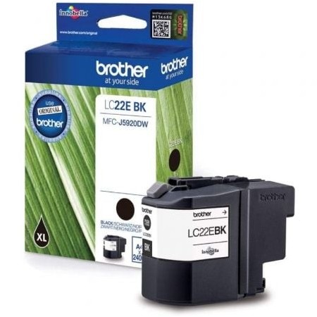 Tinteiro Original Brother LC-22EBK XL Alta Capacidade/ Preto