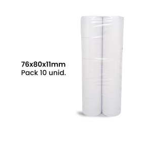 Rolo de Papel Normal 76x80x11 - Pack de 10 unidades Rolo Papel Normal 76x80x11 - Pack 10