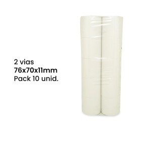 Rolos de papel Duplos Autocopiativos 76x70x11 / 2vias (Branco/Amarelo)