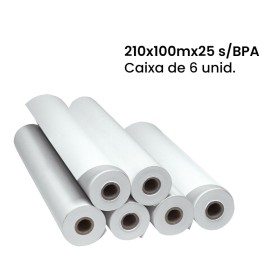 Rolo TeleFax 210x100mx25 S/BPA Caixa 6 unid.