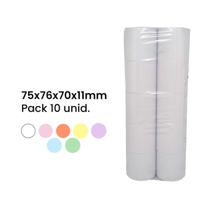 Rolo de Papel Lavandaria 75/76x70x11mm - Pack de 10 unidades - Goeik