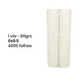 Papel de Computador 6x9.5 - 1 via Branco - 60grs - 4000 Folhas