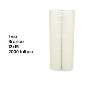 Papel de Computador 12x15 - 1 via Branco - 60grs - 2000 Folhas