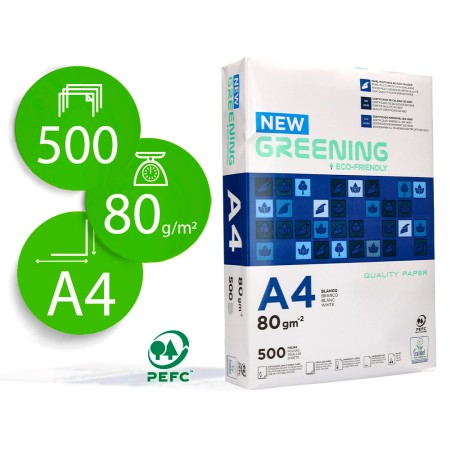 Papel Fotocopia Greening Din A4 80 Gr Embalagem de 500 Folhas