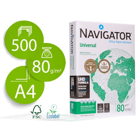 Papel Fotocopia Navigator Din A4 80 Gr Embalagem de 500 Folhas