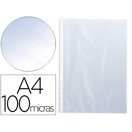 Bolsa Catalogo/Mica Q-Connect Din A4 100 Microns Cristal Caixa de 100 Unidades