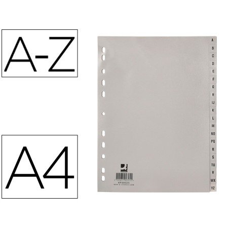 Separador Q-Connect Alfabeticos A_Z de Plastico Din A4