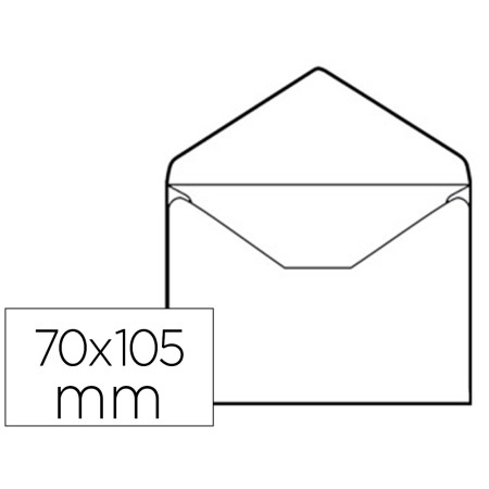 Envelope Cartao de Visita Branco 70 x 105 Mm Engomado Pack de 100 Unidades