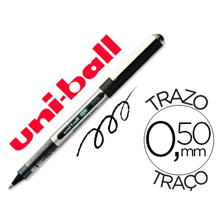 Marcador Uni-Ball Roller Ub-150 Micro Eye Preto 0,5 Mm