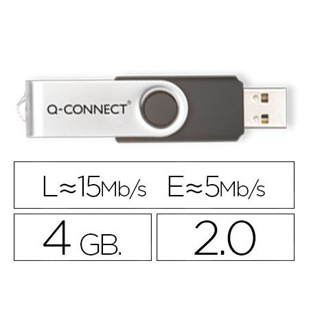 Pen Drive USB Q-Connect Flash 4Gb