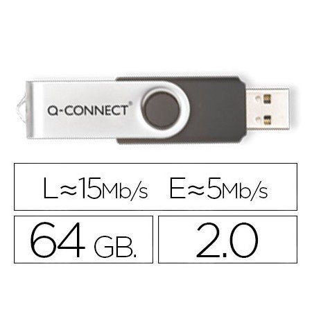 Pen Drive USB Q-Connect Flash 64Gb