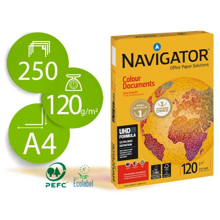 Papel Fotocopia Navigator Din A4 120 Gr Embalagem de 250 Folhas