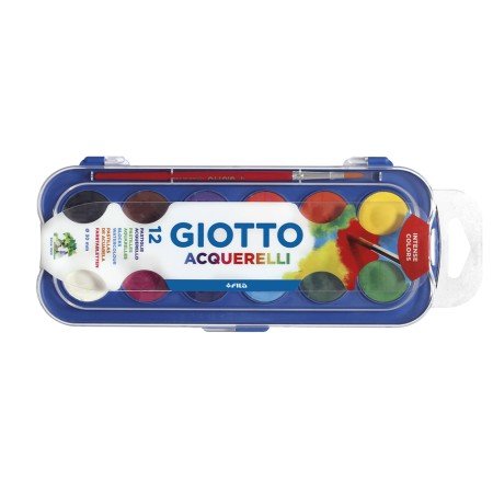 Aguarela Giotto 12 Cores Estojo de Plastico