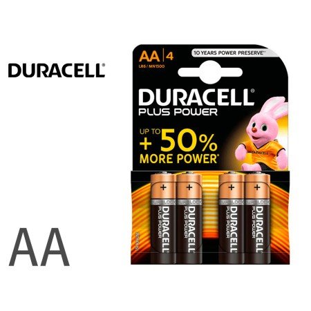 Pilha Duracell Alcalina Plus AA Blister com 4 Unidades