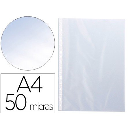 Bolsa Catalogo/Mica Q-Connect Din A4 50 Microns Cristal Caixa de 100 Unidades