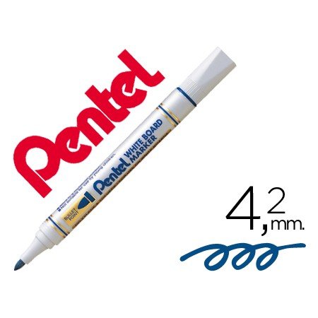 Marcador Pentel Mw85 Quadros Brancos 4,2 Mm Azul
