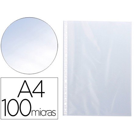 Bolsa Catalogo/Mica Q-Connect Din A4 100 Microns Cristal Bolsa de 10 Unidades
