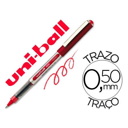 Marcador Uni-Ball Roller Ub-150 Micro Eye Vermelho 0,5 Mm