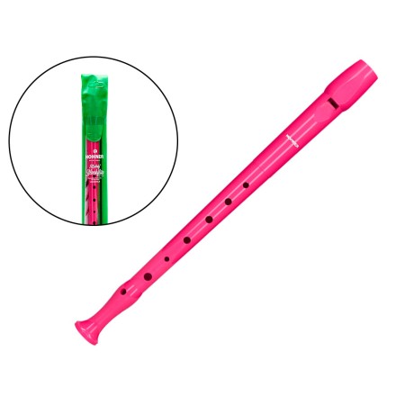 Flauta Hohner 9508 Cor Rosa Bolsa Verde E Transparente