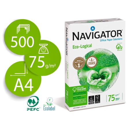 Papel Fotocopia Navigator Din A4 75 Gr Embalagem de 500 Folhas