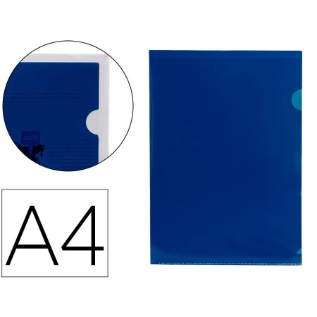 Bolsa Dossier com Separador Polipropileno Din A4 Azul Translucido 20 Folhas