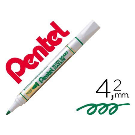 Marcador Pentel Mw85 Quadros Brancos 4,2 Mm Verde