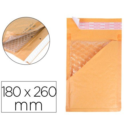 Envelope Borbulhas Q-Connect Creme D/1 180X260 Mm Caixa de 100 Unidades