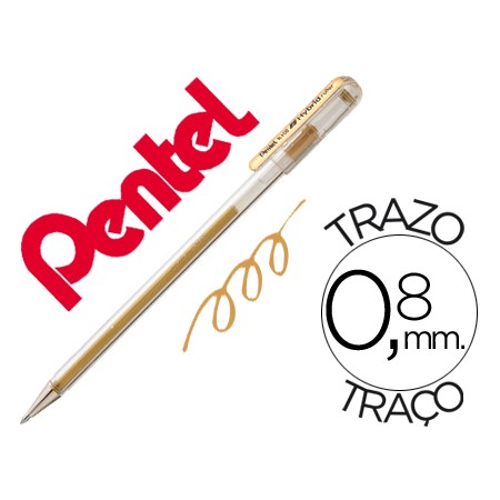 Roller Pentel K118 Ouro Metal