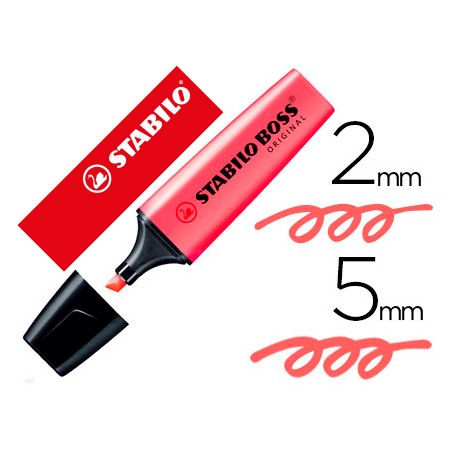 Marcador Stabilo Boss Fluorescente 70 Vermelho