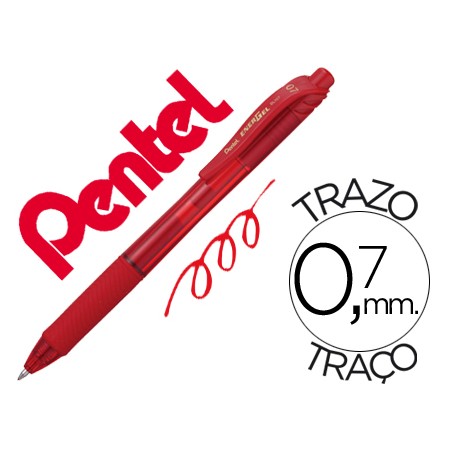 Roller Pentel Energel Bl107 0,7Mm Vermelho