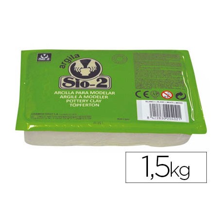 Argila Sio-2 Branca Pack de 1.5 Kg