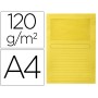 Classificador Q-Connect em Cartolina Din A4 Amarelo com Janela Transparente 120 Gr