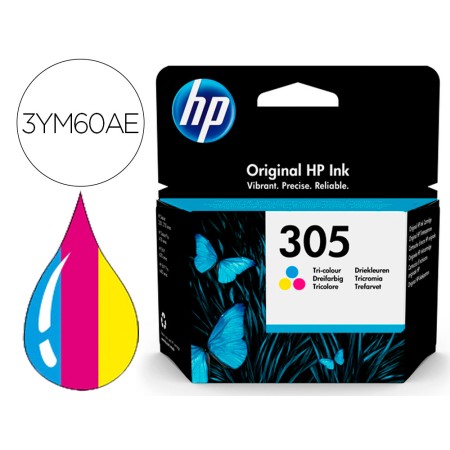 Tinteiro Hp 305 Deskjet 1210 / 1212 / 1255 / 2732 / 2752 / 4155 / 4158 Envy 6020 / 6052 /6055 / 6420 Tricolor 100