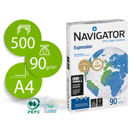 Papel Fotocopia Navigator Din A4 90 Gr Embalagem de 500 Folhas
