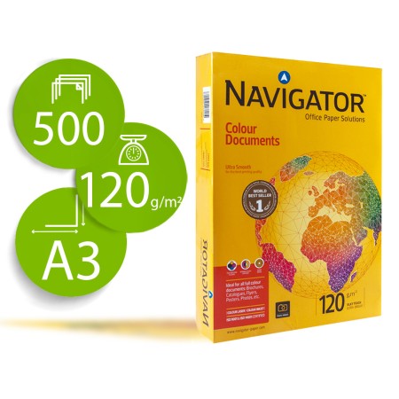 Papel Fotocopia Navigator Din A3 120 Gr Embalagem de 500 Folhas