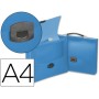 Pasta Porta Documentos Polipropileno Din A4 Azul Transparente com Asa