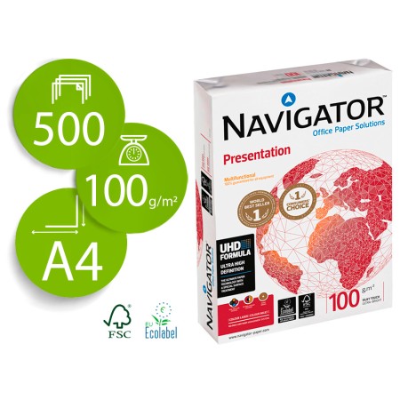 Papel Fotocopia Navigator Din A4 100 Gr Embalagem de 500 Folhas