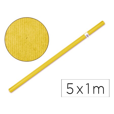 Papel Kraft Rolo Amarelo 1Mt x 5Mt 65 Gr