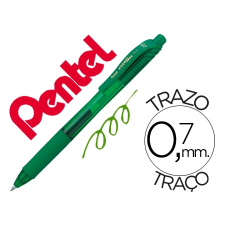 Roller Pentel Energel Bl107 0,7Mm Verde