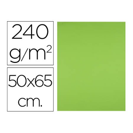 Cartolina 50X65 Cm 240 Gr Verde Pack de 25 Unidades