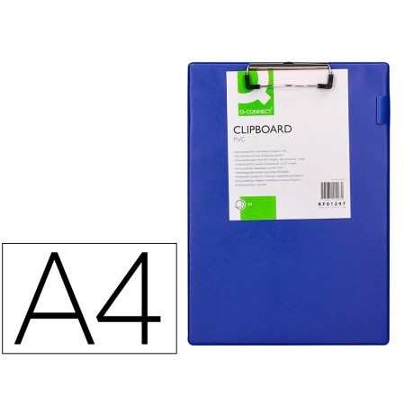 Porta Notas Q-Connect Miniclips Pvc Din A4 Azul