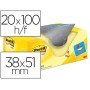 Bloco de Notas Adesivas Post-It Super Sticky Amarelo Canario 38X51 Mm Pack Promocional 16+4 Gratis