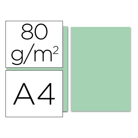 Papel de Cor Din A4 80 Gr Verde Embalagem de 100 Folhas