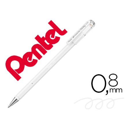 Roller Pentel K108 Branco Pastel 0,8 Mm