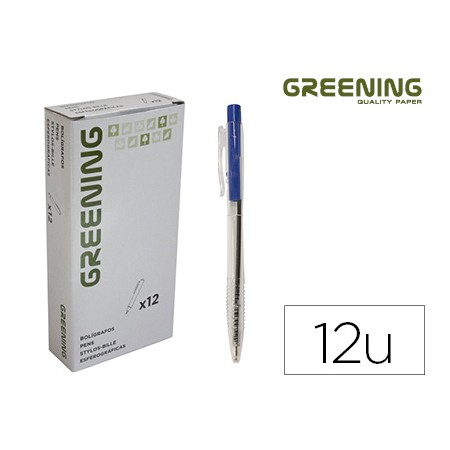 Esferografica Greening Azul Retratil