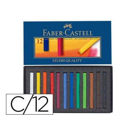 Giz Pastel Faber Castell Estojo Cartao 12 Cores Sortidas