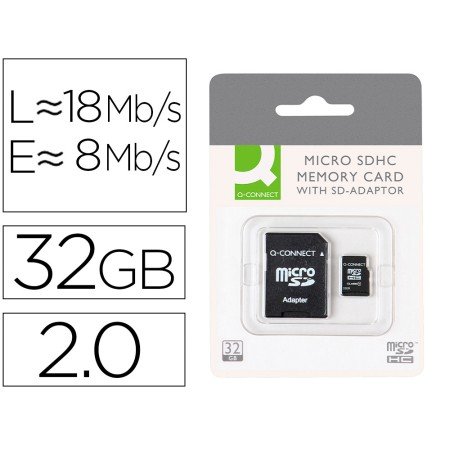 Cartao de Memoria Sd Micro Q-Connect Flash 32 Gb Classe 6 com Adaptador
